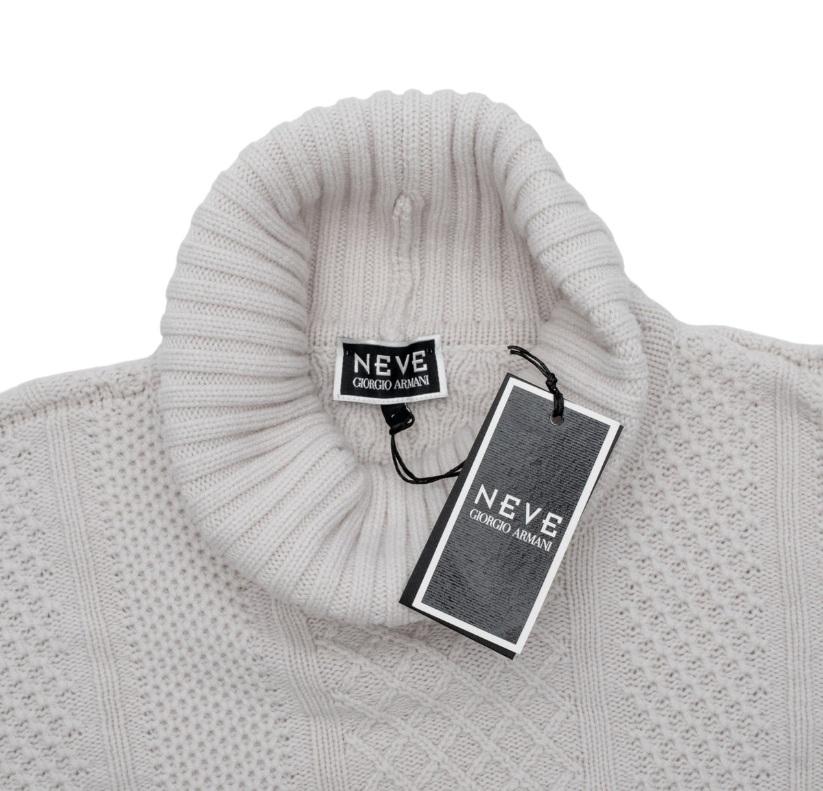 1630$ GIORGIO ARMANI NEVE Sweater Ice Turtleneck Wool Cashmere 40 US / 50 IT