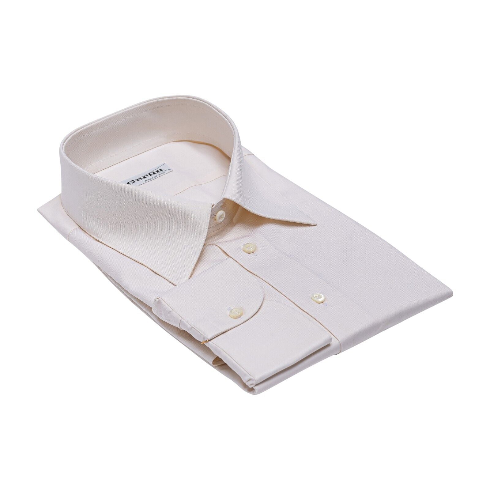 690$ ITALIAN LUXURY GERLIN Shirt Ivory Fine Cotton 1P ZILLI