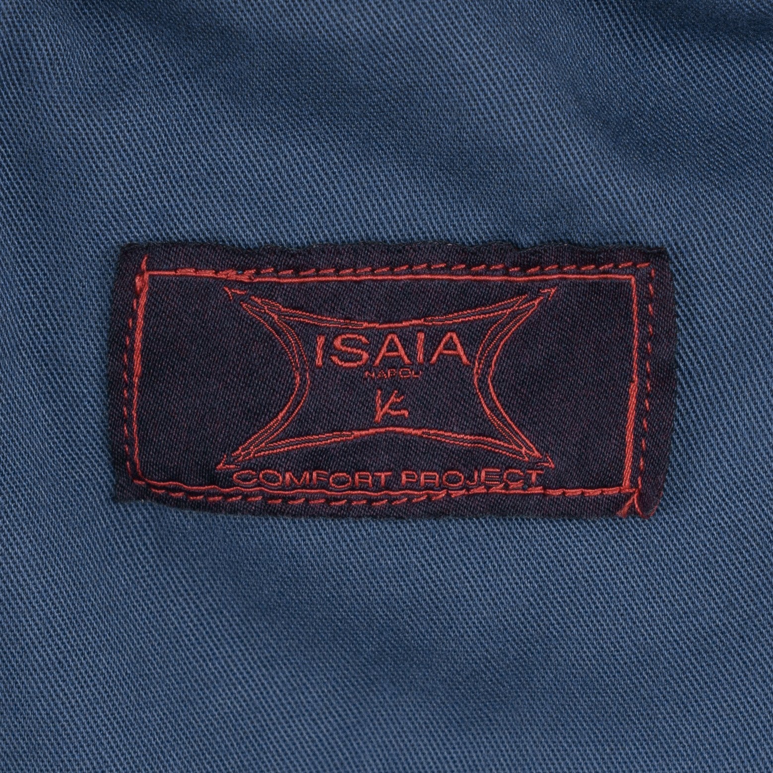 1150$ ISAIA NAPOLI Blue Drawstring Cargo Pant Cotton Relaxed Fit 34 US / 50 IT