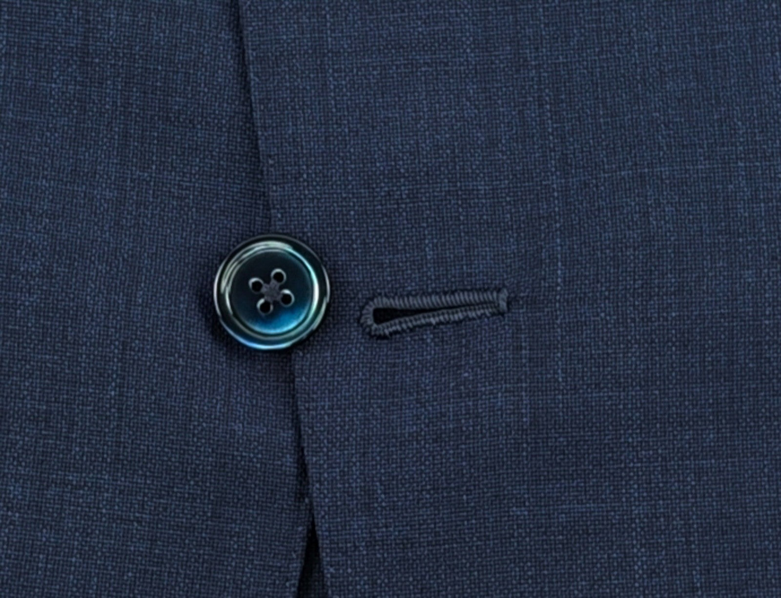 $5800 ISAIA NAPOLI Blue Solid Hand-Sewn Suit Wool / Silk  38 US / 48 EU 8R