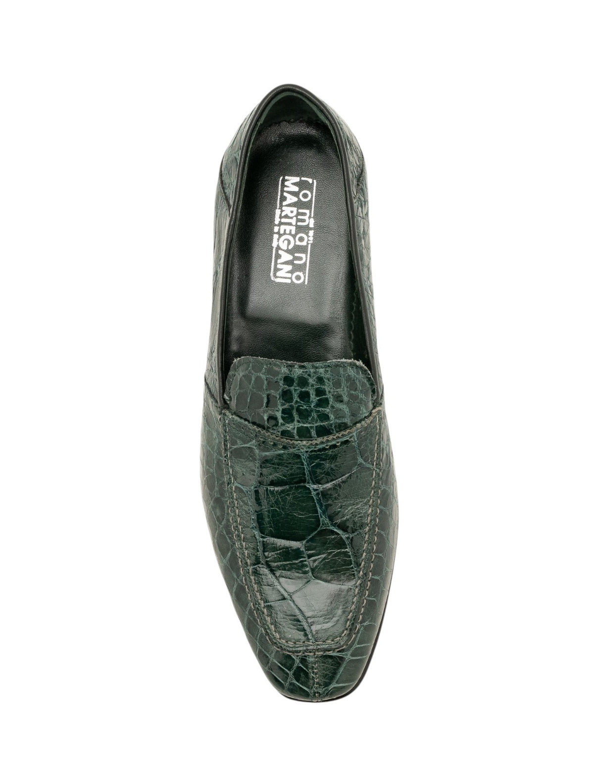 4500$ MARTEGANI 1891 Loafer Shoes 100% ALLIGATOR Green 7.5 UK / 8.5 US / 41.5 IT