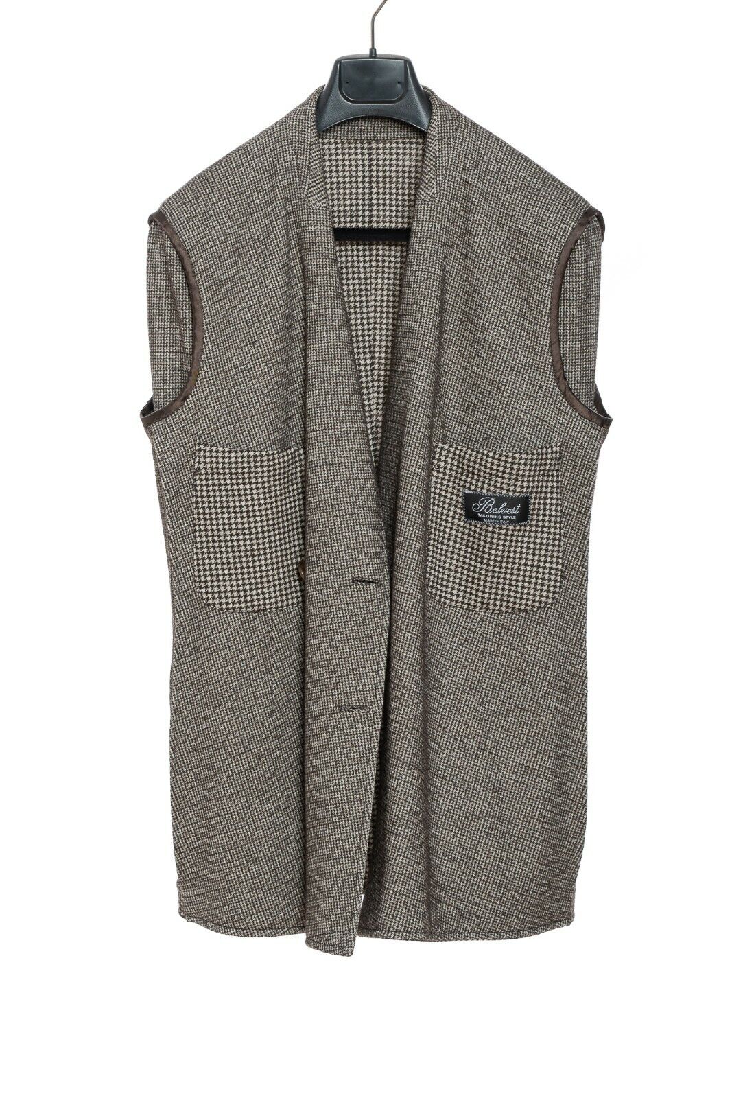 $2280 BELVEST Double Breasted Jacket Brown Wool Houndstooth 40 US / 50 EU 8R