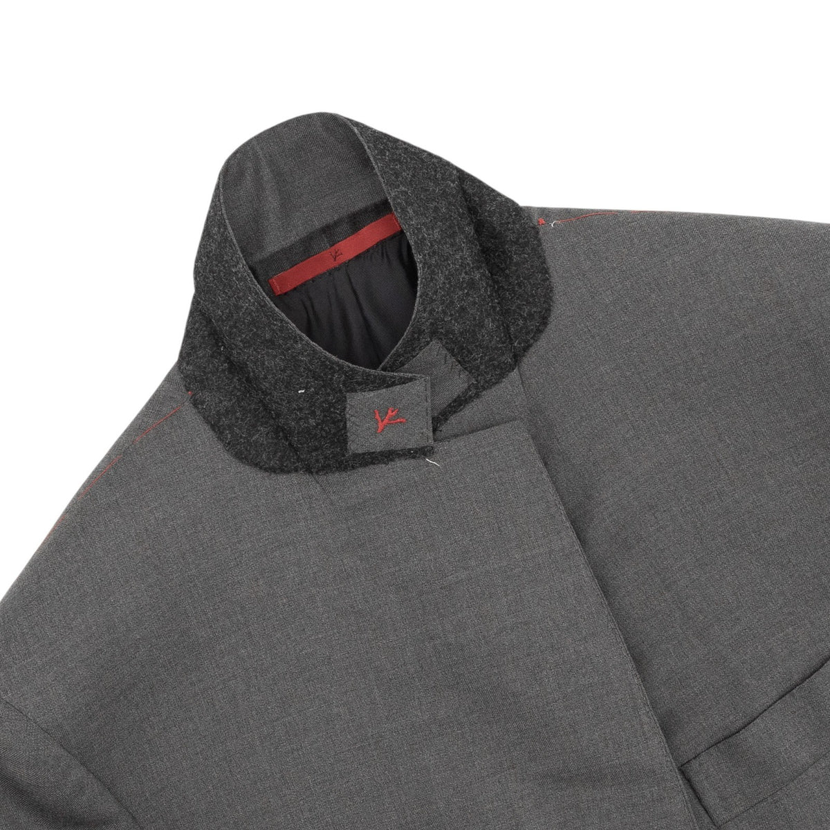 $7120 ISAIA "Gregorio" Gray Suit Hand-Sewn Aquaspider Water Repellent Wool