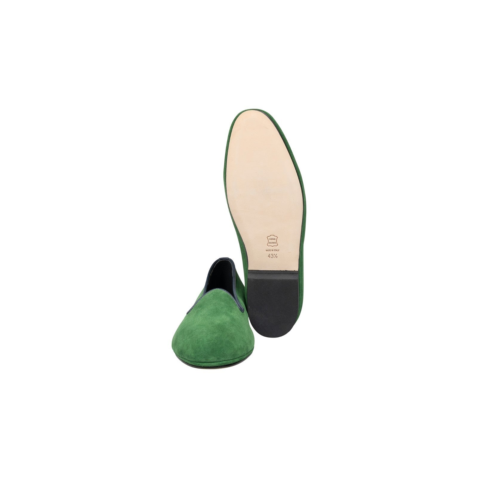 600$ RUBINACCI Green Velvet Slippers Shoes – Made in England 9.5 UK - 10.5 US