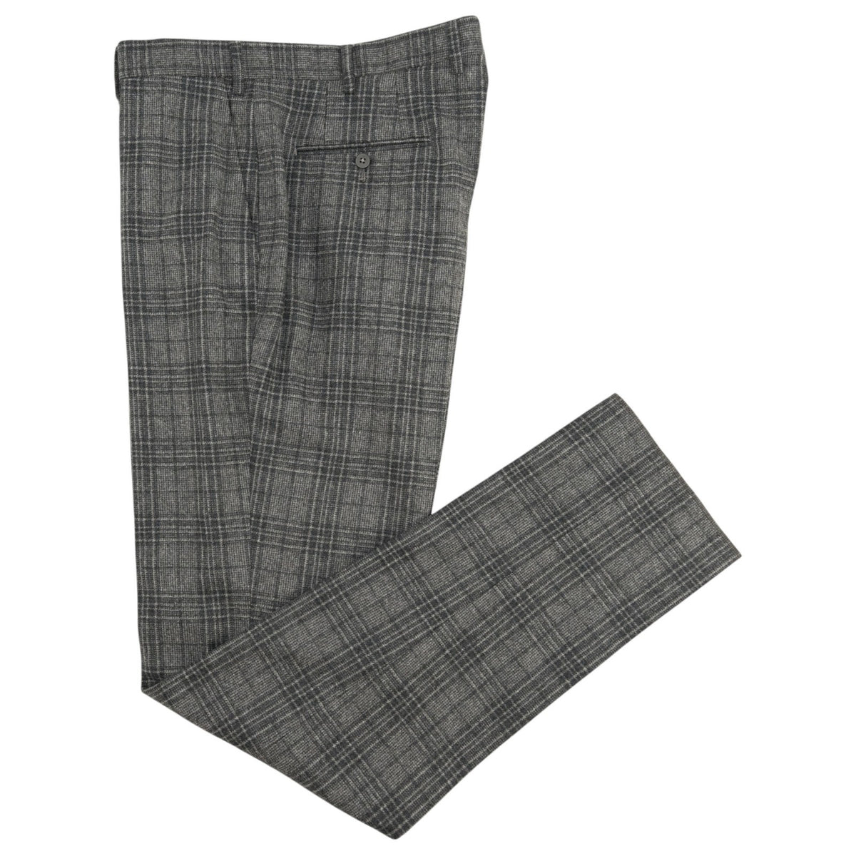 $6500 ISAIA NAPOLI "Marechiaro" Gray Suit Hand-Sewn Glen Plaid Flannel Wool