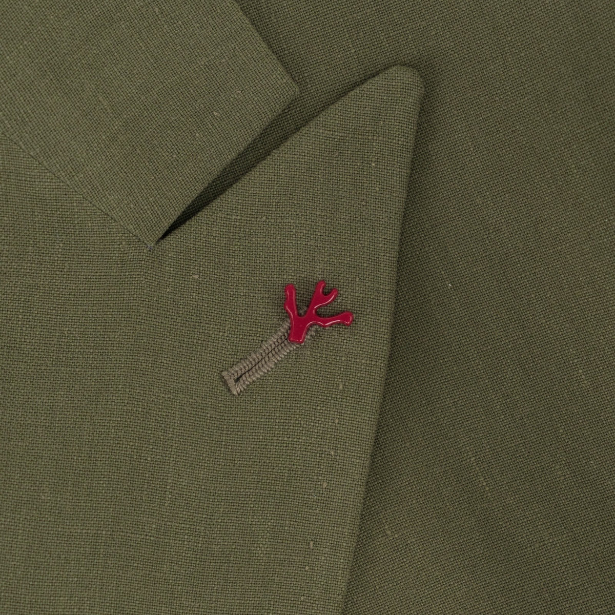 $8395 ISAIA "Domenico" Green Double Breasted Suit 100% Linen 40 US / 50 EU  7C
