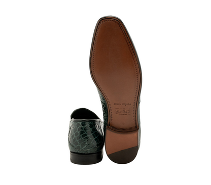 4500$ MARTEGANI 1891 Loafer Shoes 100% ALLIGATOR Green 7.5 UK / 8.5 US / 41.5 IT