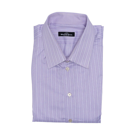 690$ ITALIAN LUXURY GERLIN Shirt Lilac ALUMO Cotton 2AQ ZILLI