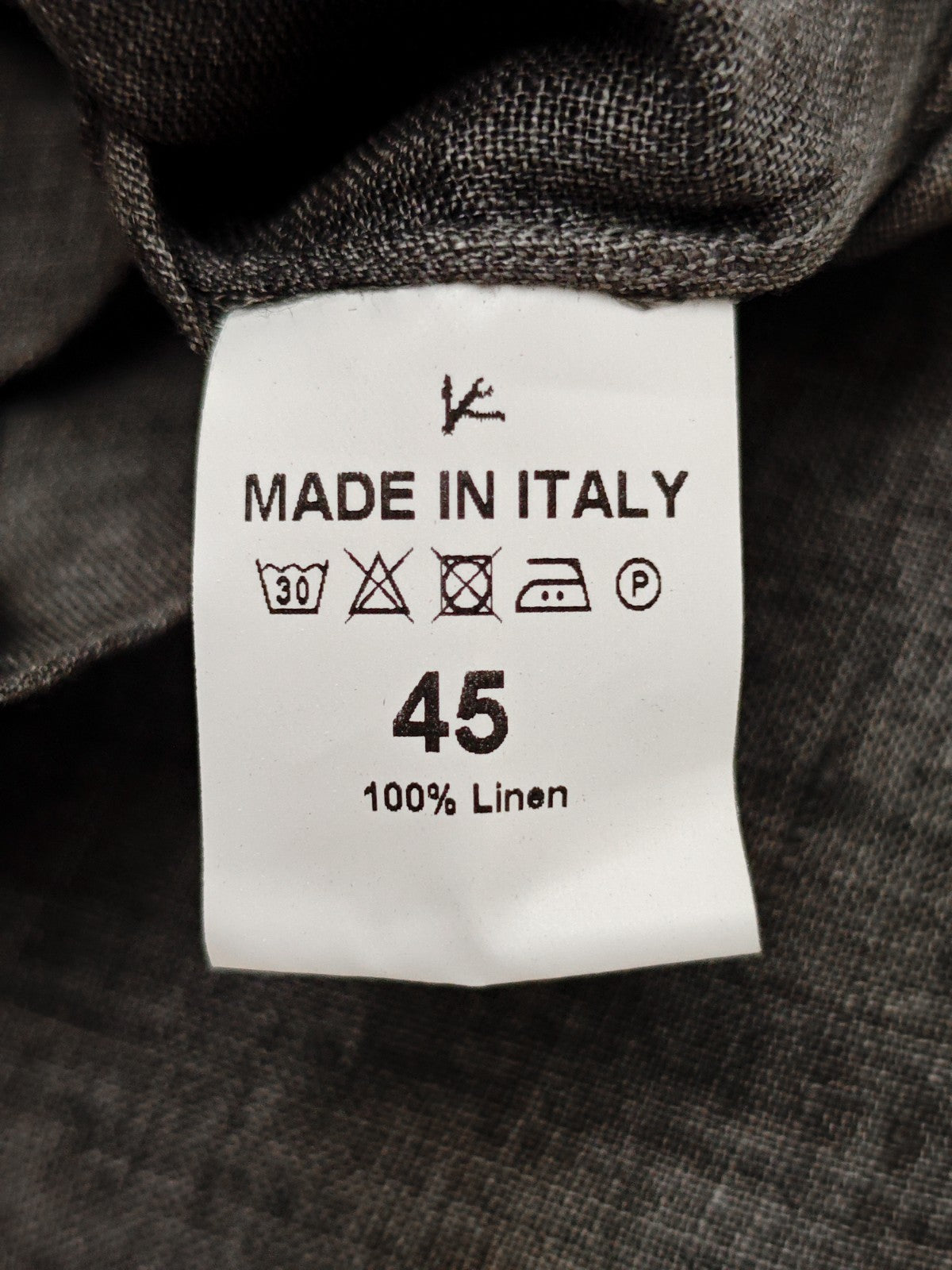 815$ ISAIA NAPOLI "Mix" Gray Dress Shirt Hand-Sewn 100% Linen 18 - 45