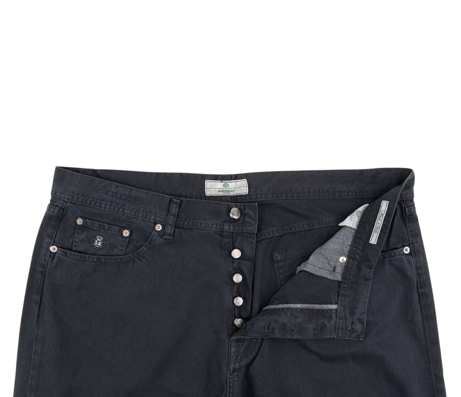 415$ LUIGI BORRELLI NAPOLI Dark Blue Denim Jeans Pant Cotton 42 US / 58 EU