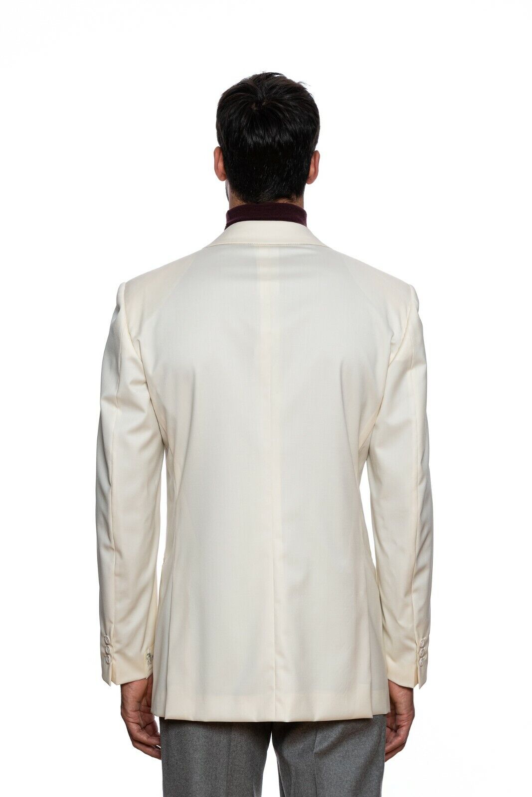 $2590 BELVEST Ivory Fine Wool 110's Formal Jacket 38 US / 48 EU Drop 8C  