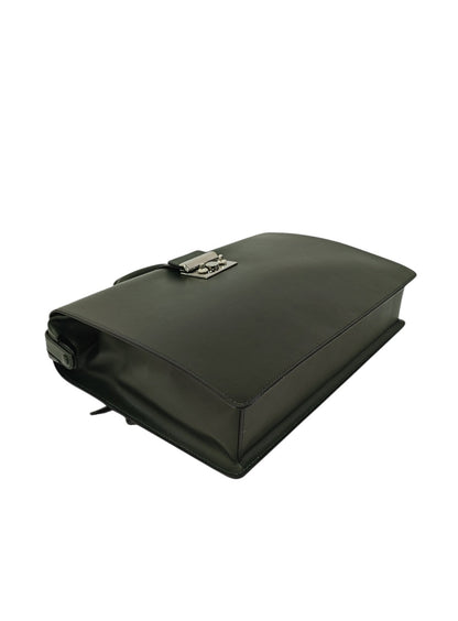 1520$ PINEIDER "Metro Smooth" Calf Diplomatic Briefcase Work Doctor Bag Green