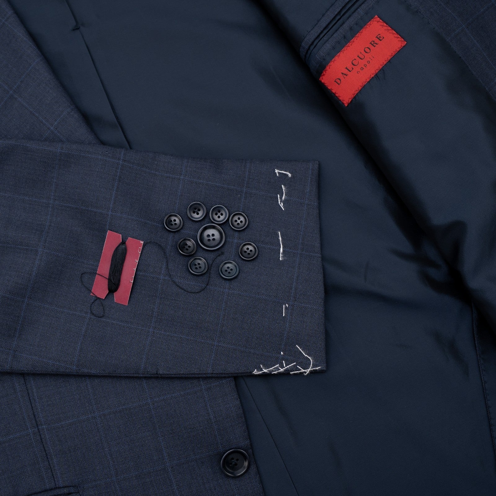 Sartoria DALCUORE NAPOLI Total Hand-Sewn Suit Blue Wool 120's 46 US / 56 EU