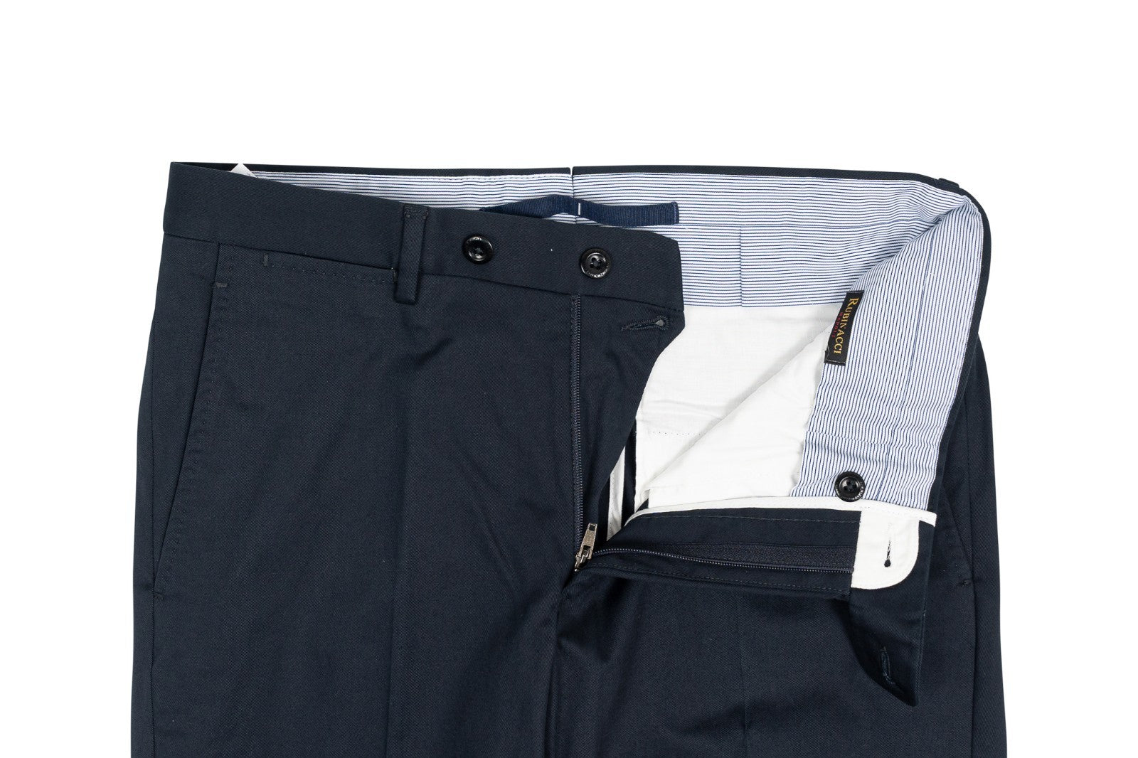 620$ RUBINACCI NAPOLI Blue Navy Dress Pant Stretch Cotton 30 US / 46 EU