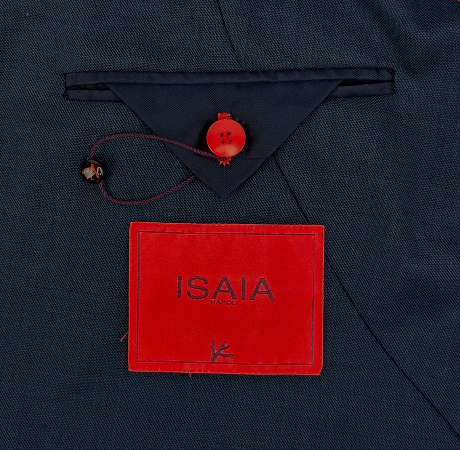 $4250 ISAIA NAPOLI Blue Solid Jacket Sport Coat Fine Cotton 40 US / 50 EU 8R