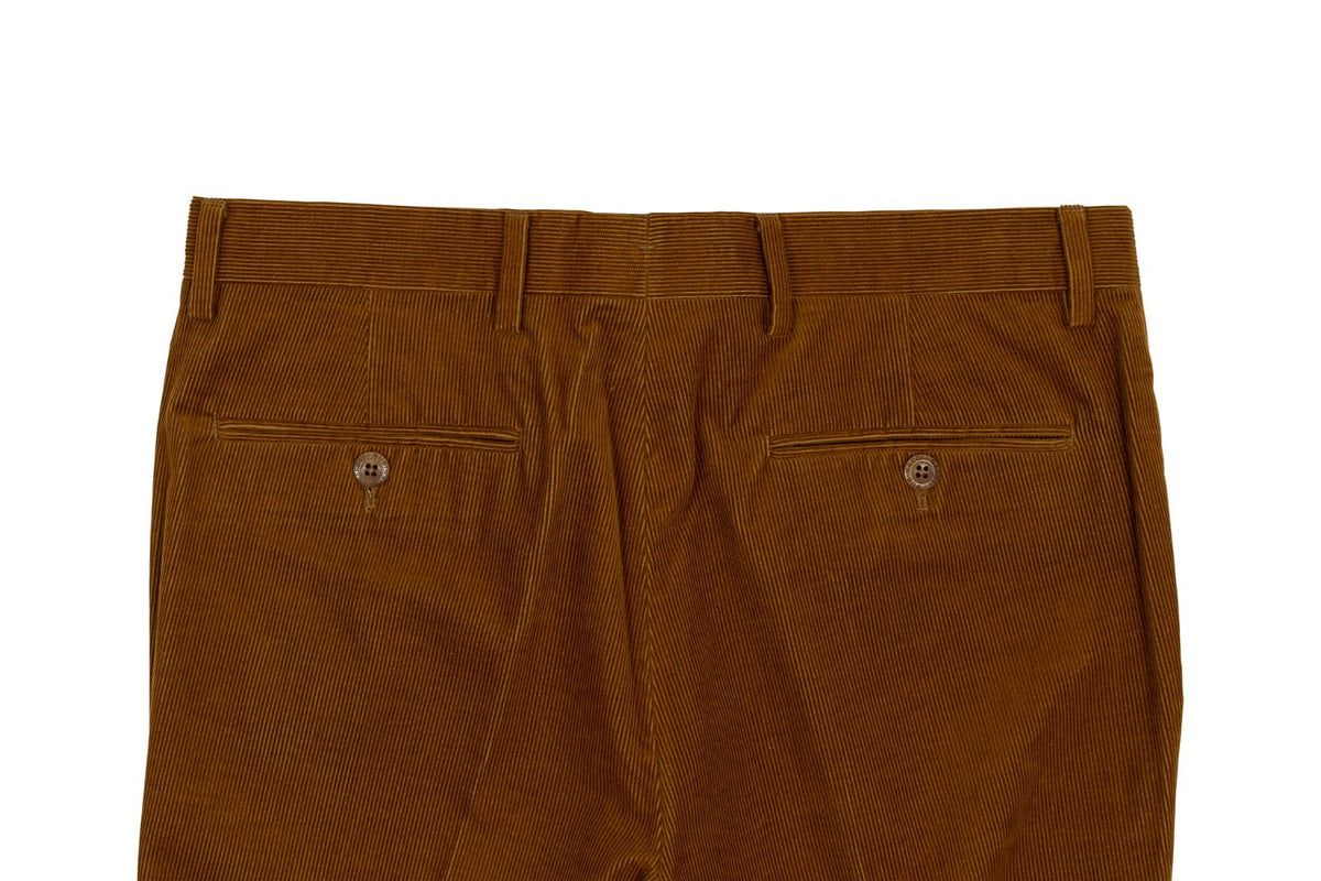 625$ RUBINACCI NAPOLI "Luca" Rust Cotton Corduroy Trouser Pant Made in Napoli