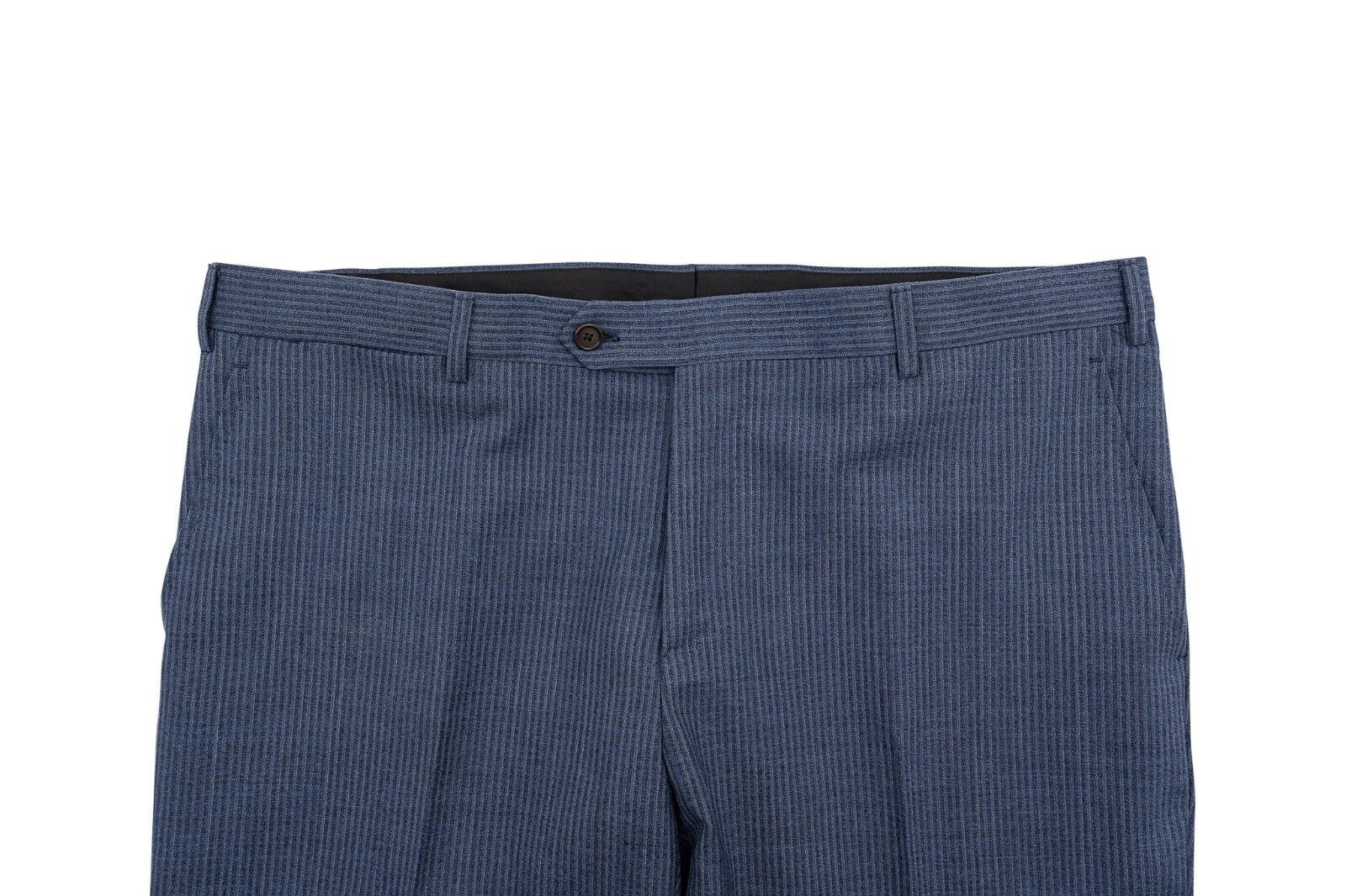 $1900 EIDOS by ISAIA NAPOLI Blue Striped Suit Wool 46 US / 56 EU Drop 7 Regular