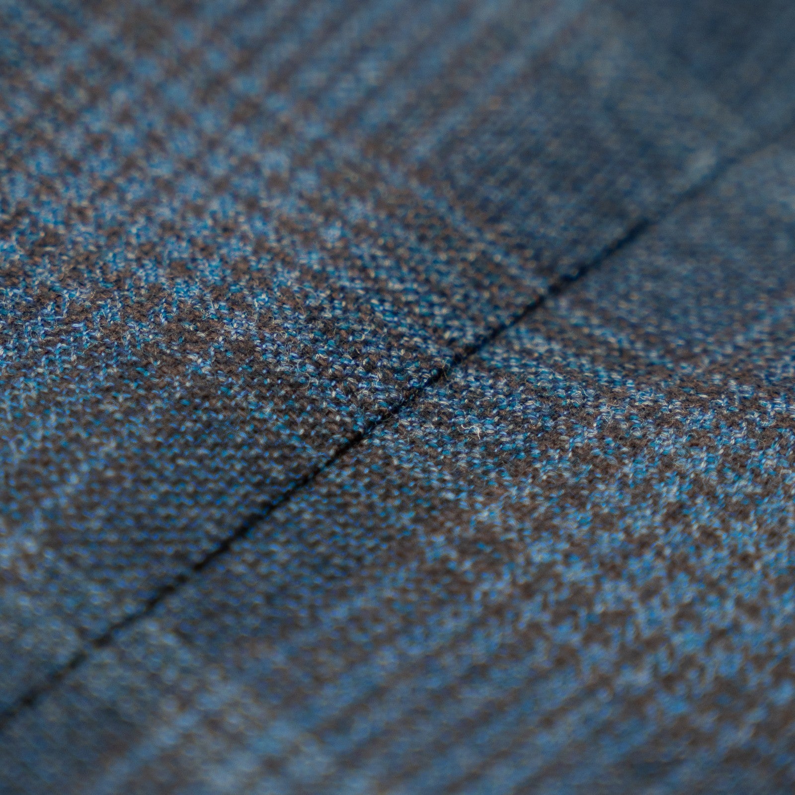 Sartoria DALCUORE NAPOLI Total Hand-Sewn Jacket Sport Coat Wool Blue Glen Plaid
