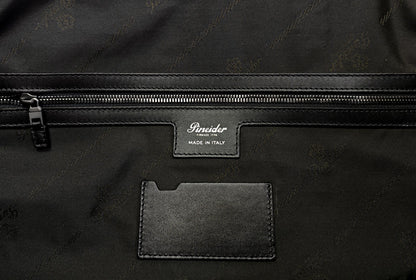 1950$ PINEIDER FIRENZE "Bottolato" Grain Calf Shoulder Travel Duffle Bag Black