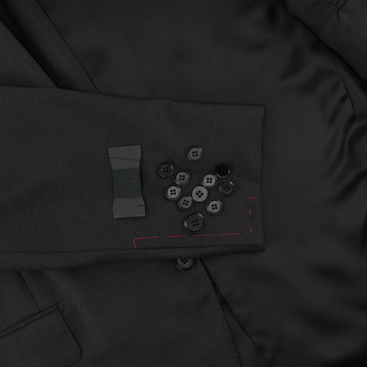 $6600 ISAIA "Sanita" Dark Gray Suit Fine Wool 4 Season Solid 50 US / 60 EU 7R