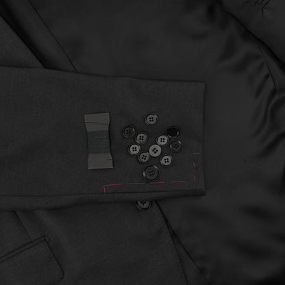 $6600 ISAIA "Sanita" Dark Gray Suit Fine Wool 4 Season Solid 50 US / 60 EU 7R