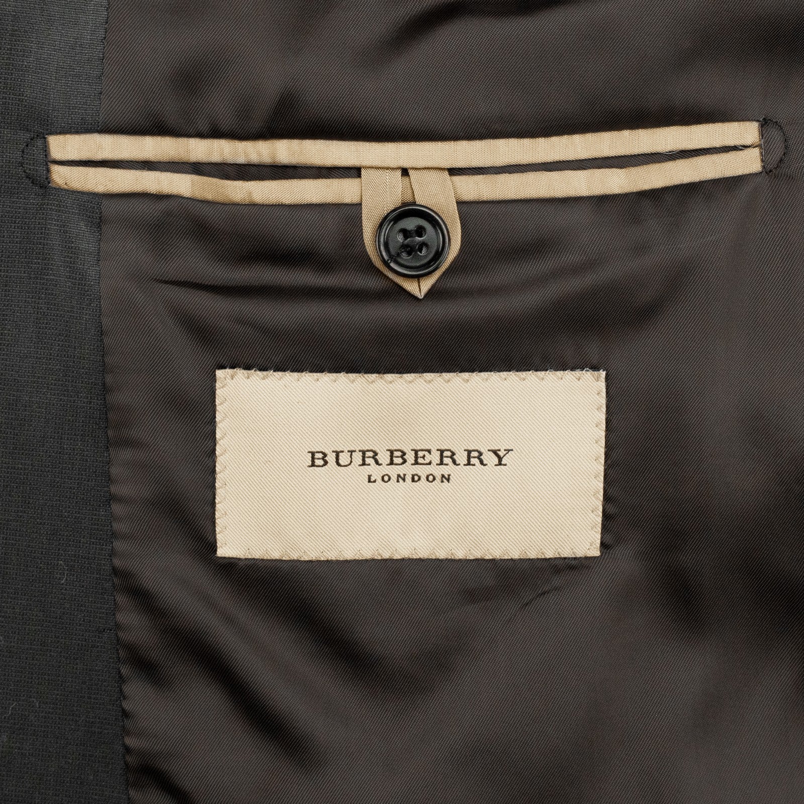 $1800 BURBERRY LONDON Dark Gray Solid Suit Wool Made in Italy 42 US / 52 EU 8R