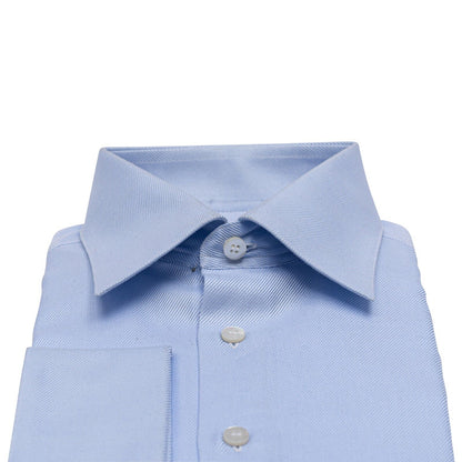 LUXURY 690$ GERLIN x UOMO Shirt Blue ALUMO Twill Cotton 16-41 2F BIJAN
