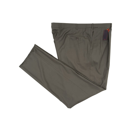 1250$ ISAIA NAPOLI Dove Gray Hand-Sewn Dress Pant Wool 130's 46 US / 62 EU