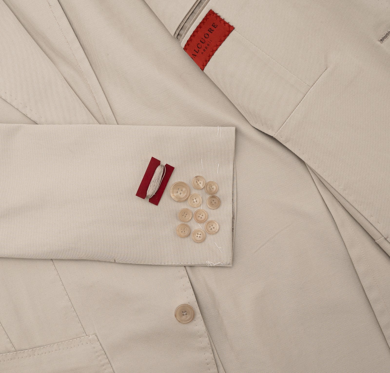 Sartoria DALCUORE NAPOLI Total Hand-Sewn Jacket Sport Coat Cotton 38 US / 48 EU