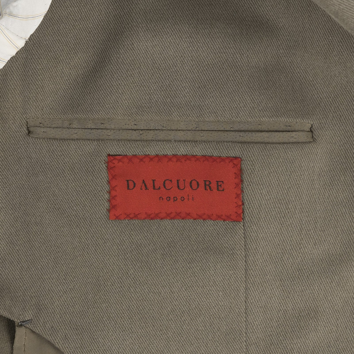 Sartoria DALCUORE NAPOLI Total Hand-Sewn Mud Jacket Sport Coat Cotton - Cashmere