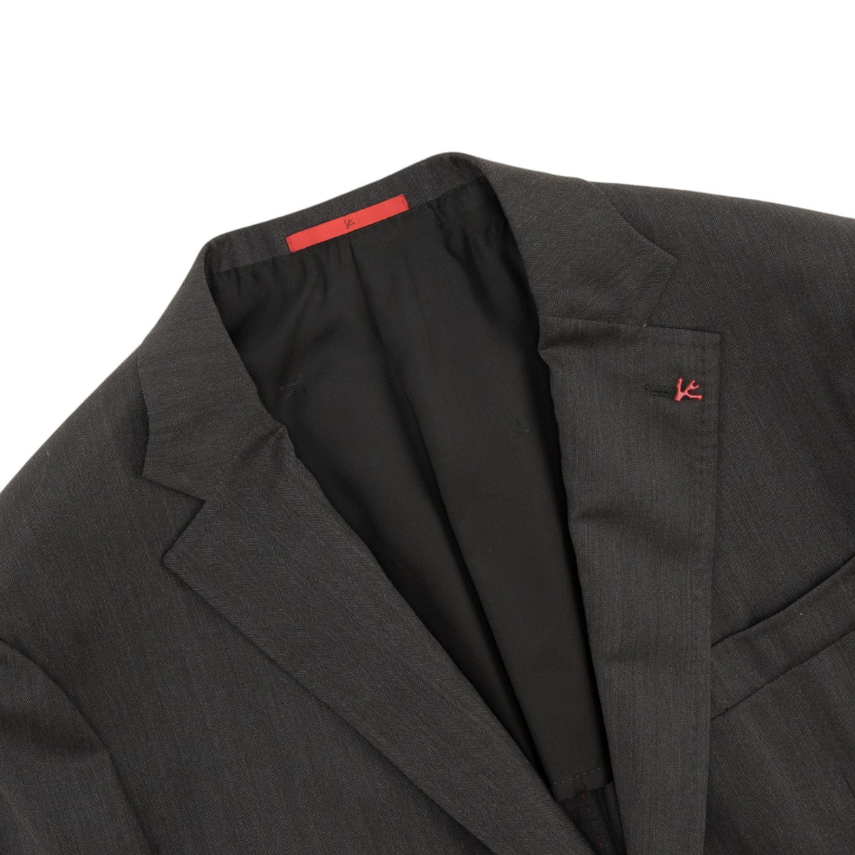 $6850 ISAIA NAPOLI "Capri" Gray Suit Hand-Sewn Fine Wool Herringbone