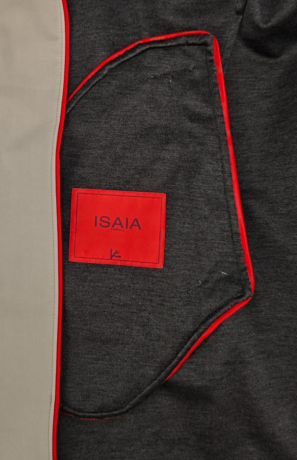 4250$ ISAIA "San Gennaro" Ivory Car Coat Jacket Cotton - Silk  38 US / 48 EU R