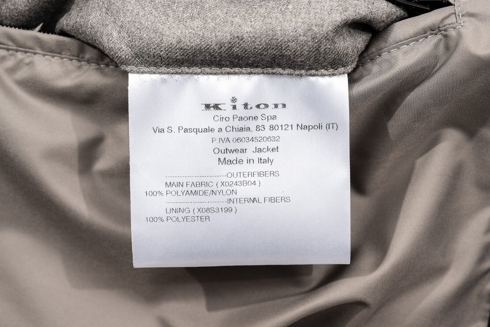 $2200 KITON KNT Sand Padded Overcoat Trench Coat Jacket Fine Wool