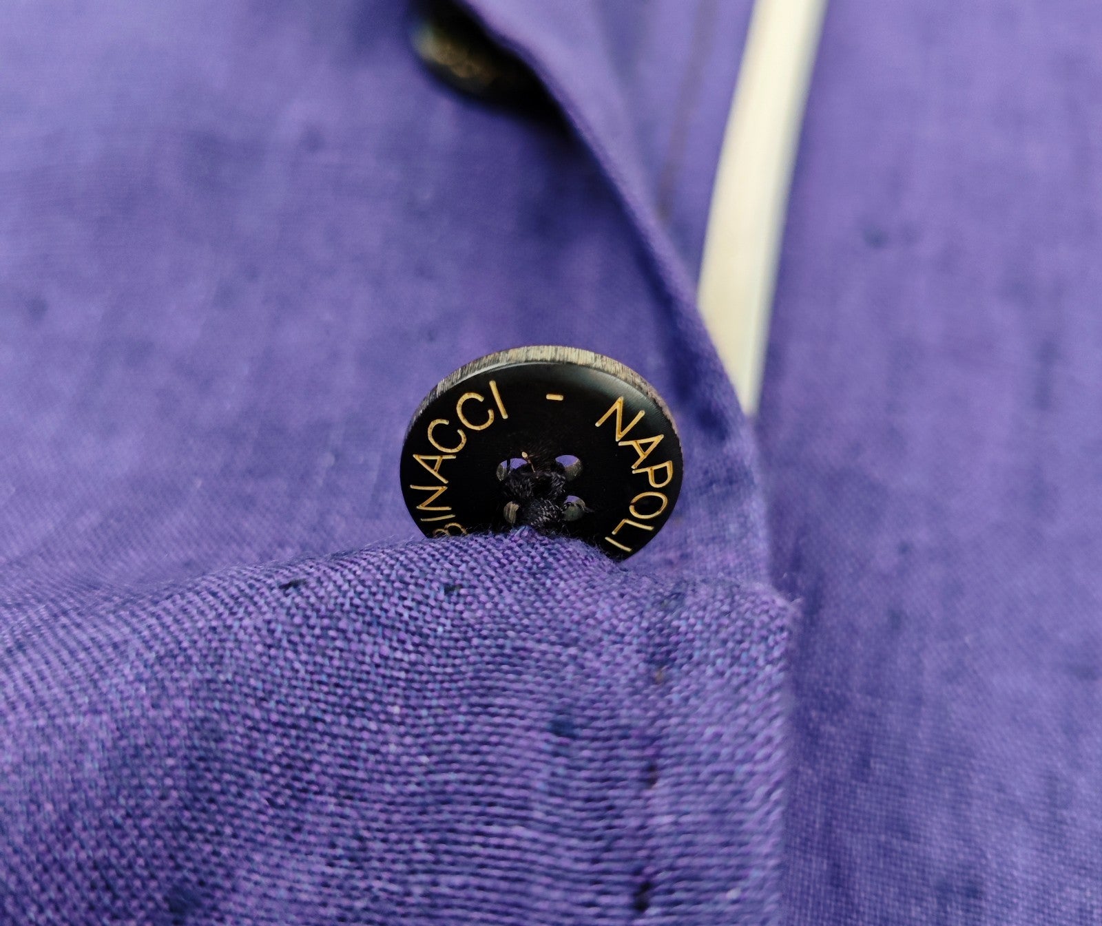 $1650 RUBINACCI NAPOLI Purple Unlined Jacket Sport Coat  100% Linen 40 US 50 EU