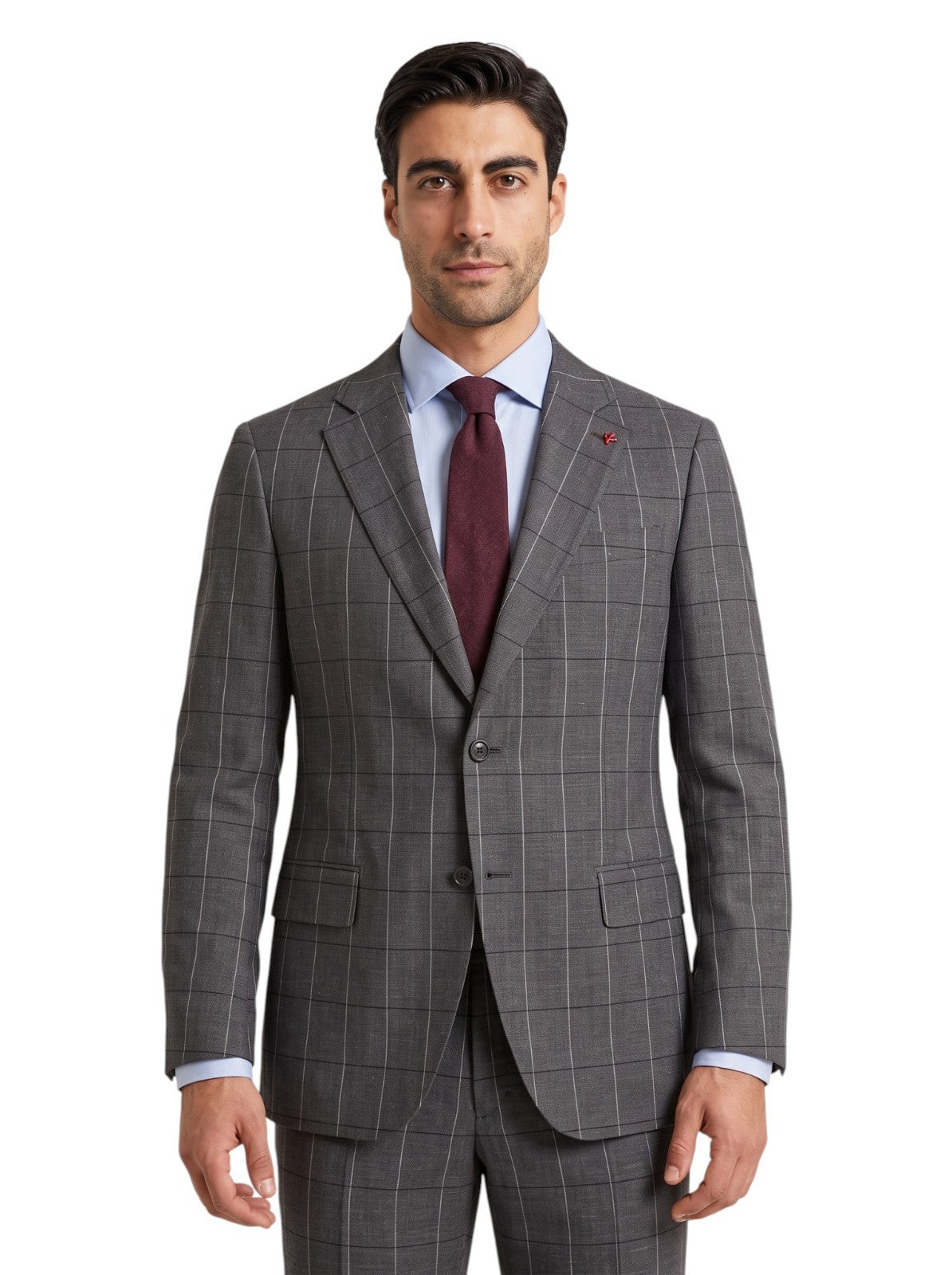 $6400 ISAIA NAPOLI "Domenico" Gray Hand-Sewn Suit Wool - Linen  42 US / 52 EU 7R