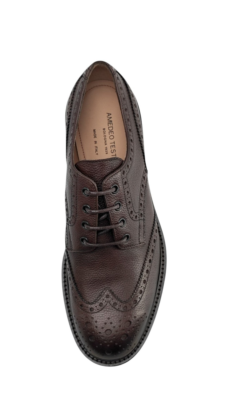 1200$ TESTONI "Camogli" Cigar Derby Shoes Soft Grain Calf 8 UK / 9 US / 42 IT