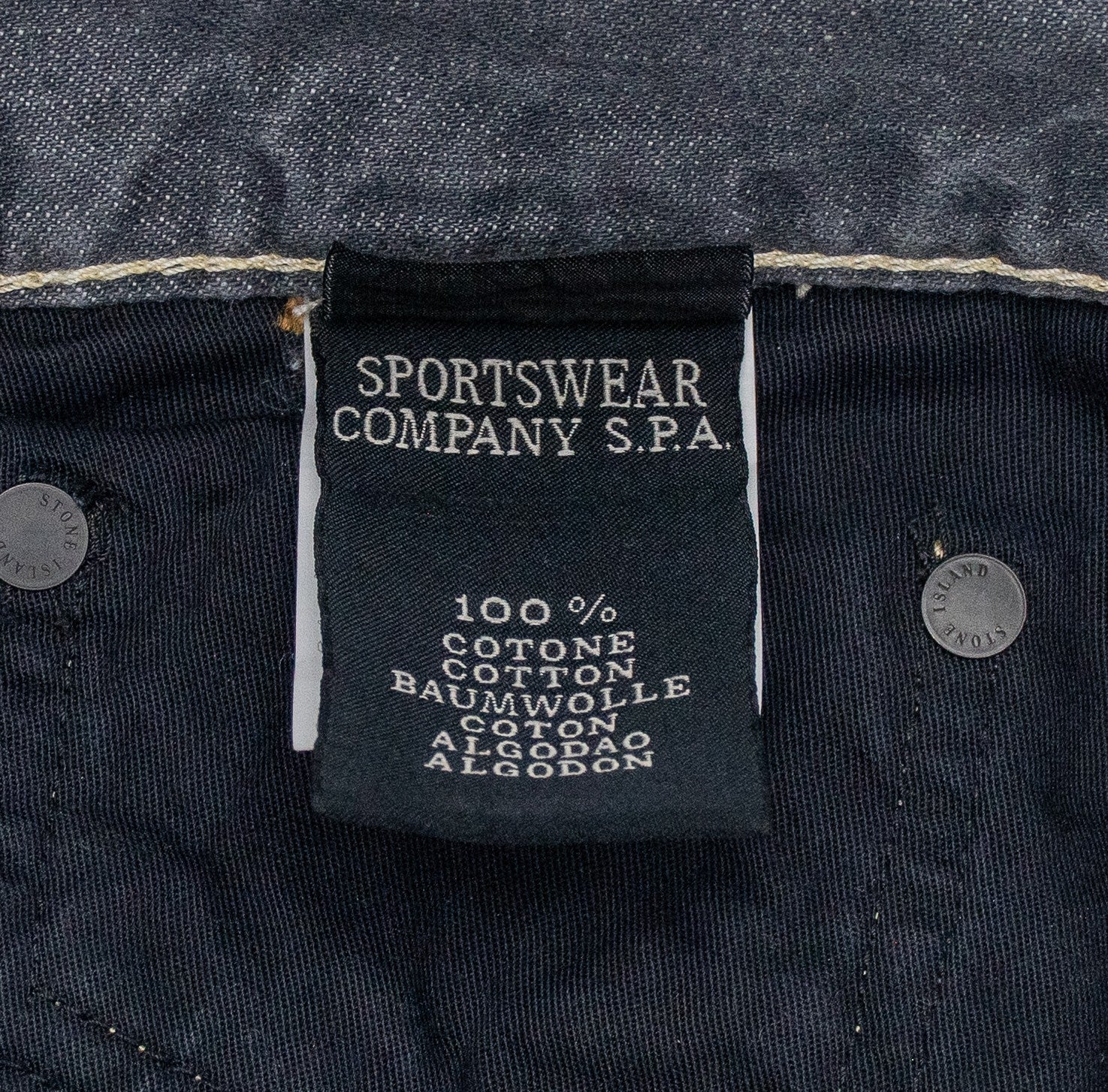 405$ STONE ISLAND Gray Jeans Pant 100% Denim Cotton Straight Fit 36 US / 52 EU