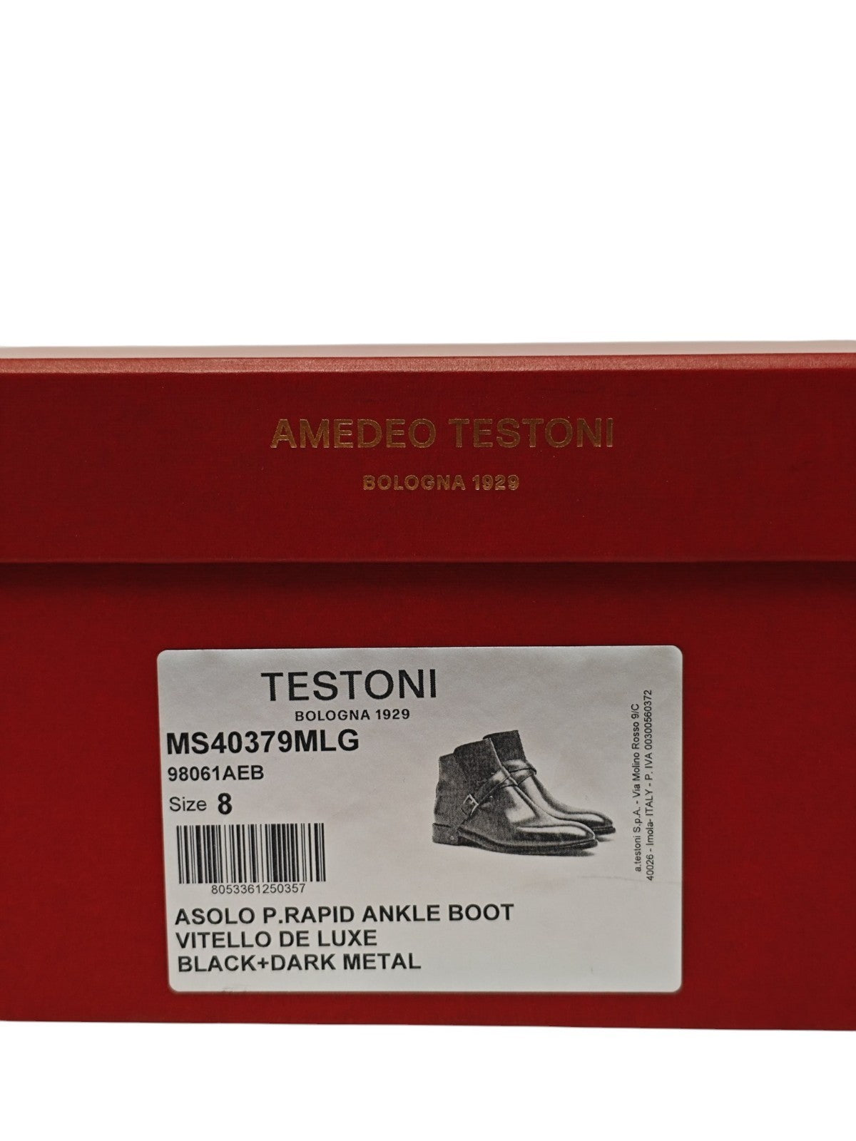 1550$ TESTONI "Piuma" Ankle Boot Lux Calf Black 8 UK / 9 US / 42 IT