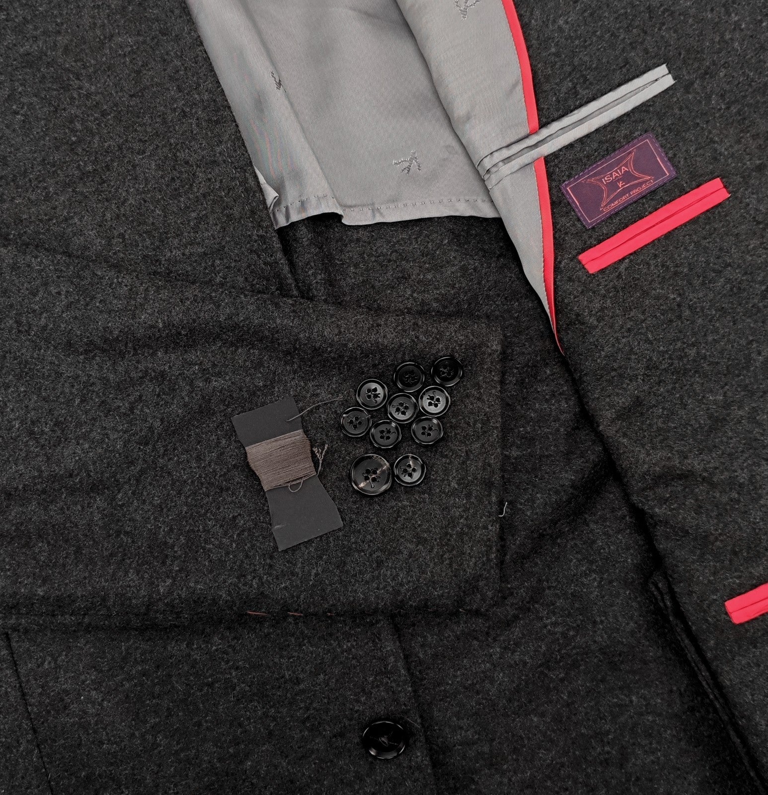 $6850 ISAIA NAPOLI "Capri" Gray Jacket Sport Coat 100% Cashmere 48 US / 58 EU 8R