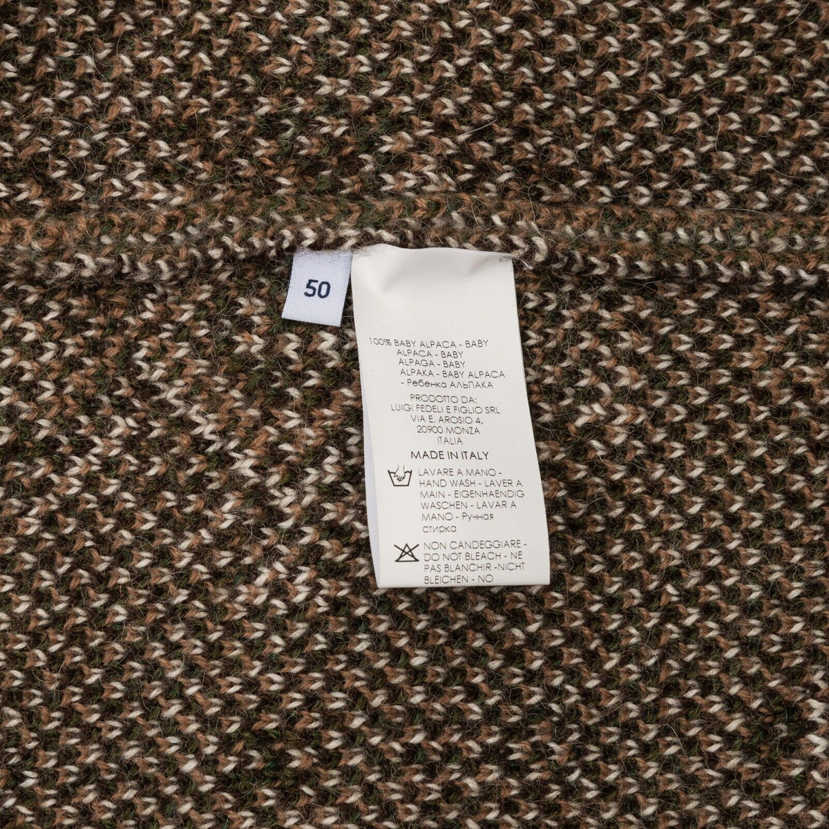 $2200 FEDELI CASHMERE Green Belted Cardigan Jacquard Baby Alpaca 40 US / 50 EU