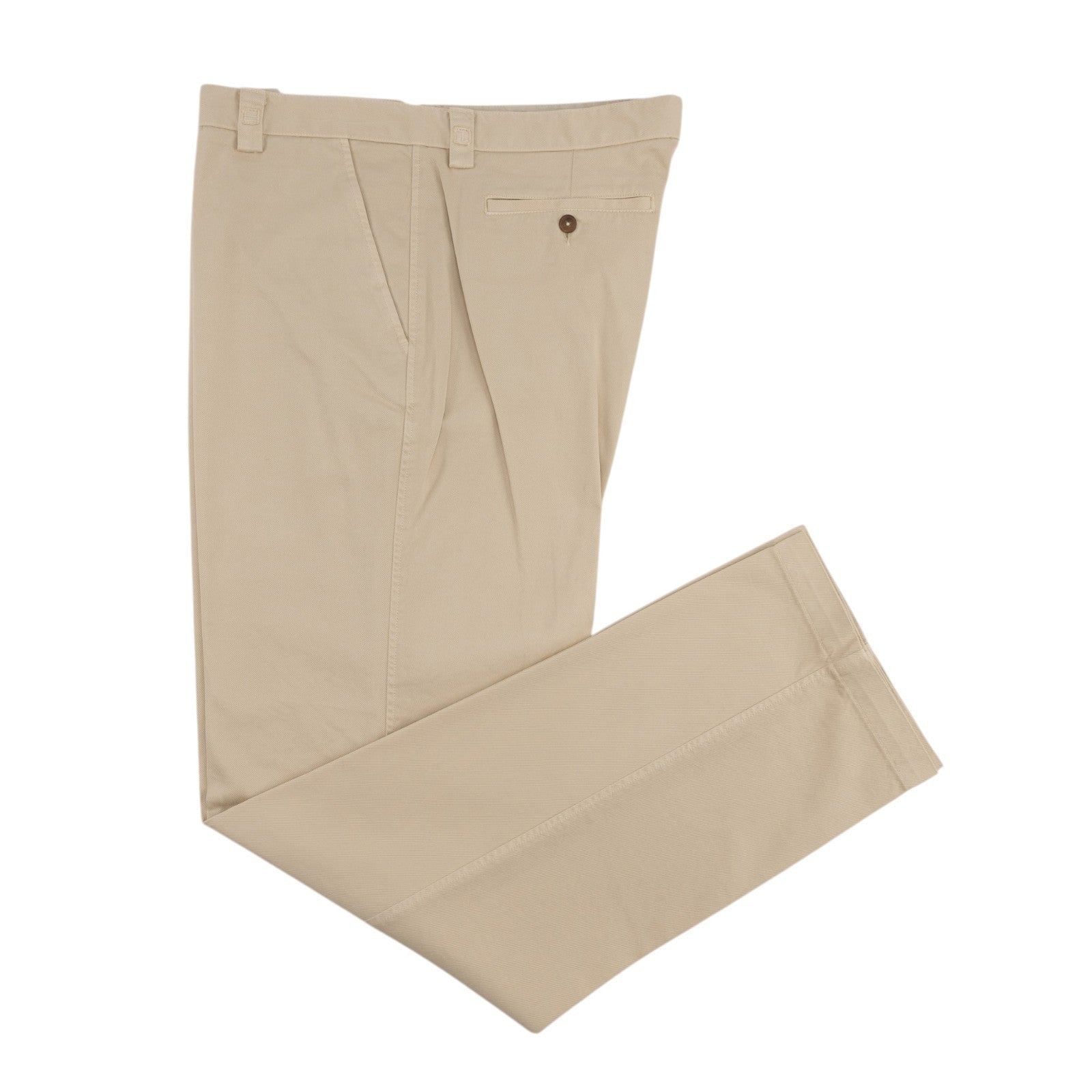 750$ ETRO MILANO Beige Twill Cotton Chino Pant Classic Straight 38 US / 54 EU