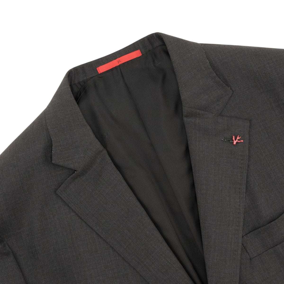 $6550 ISAIA NAPOLI "Capri" Charcoal Gray Suit Hand-Sewn Fine Wool Micro Checks