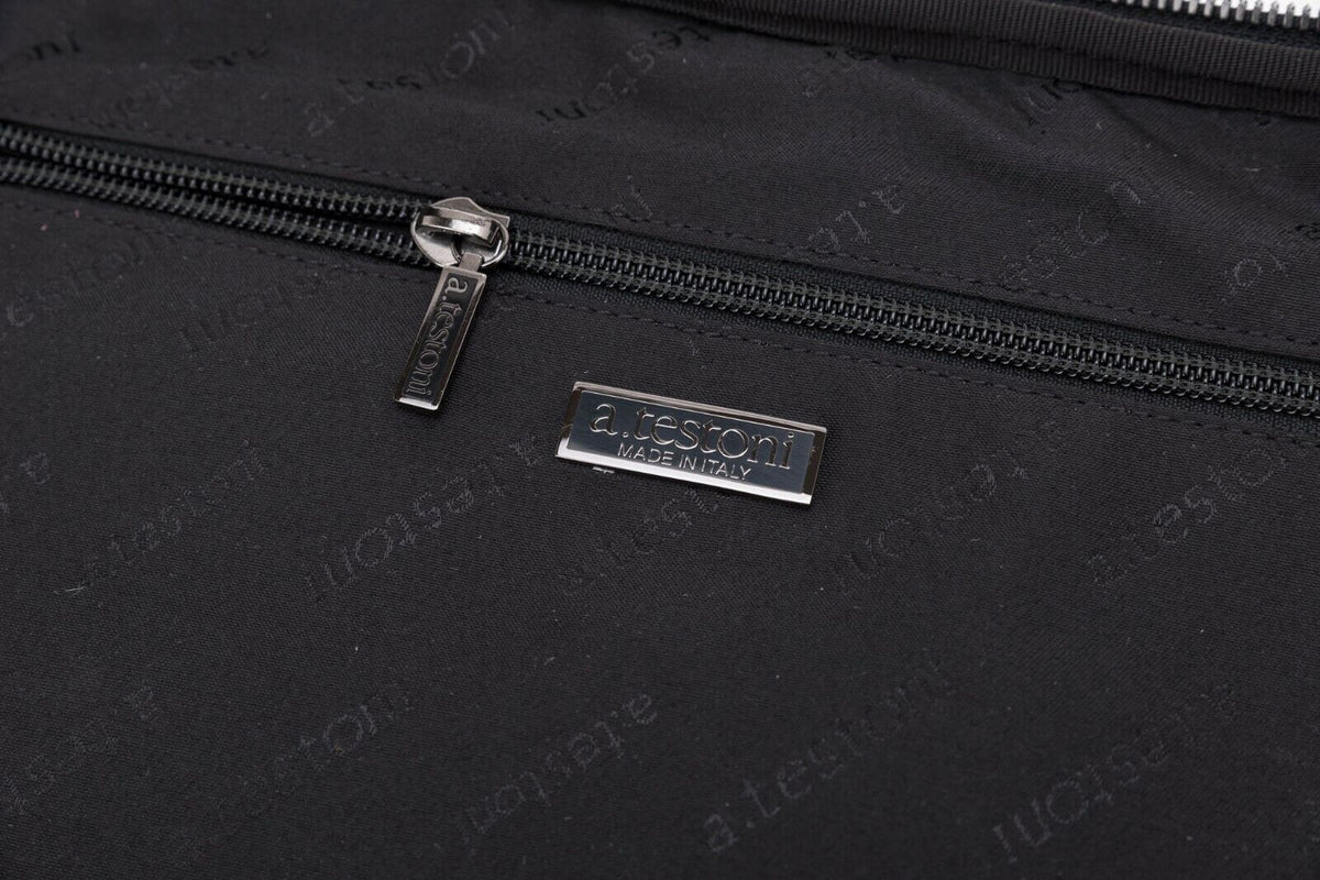 $730 Testoni Bologna Bright Denim Jeans Clutch Bag / Document Holder + PC case