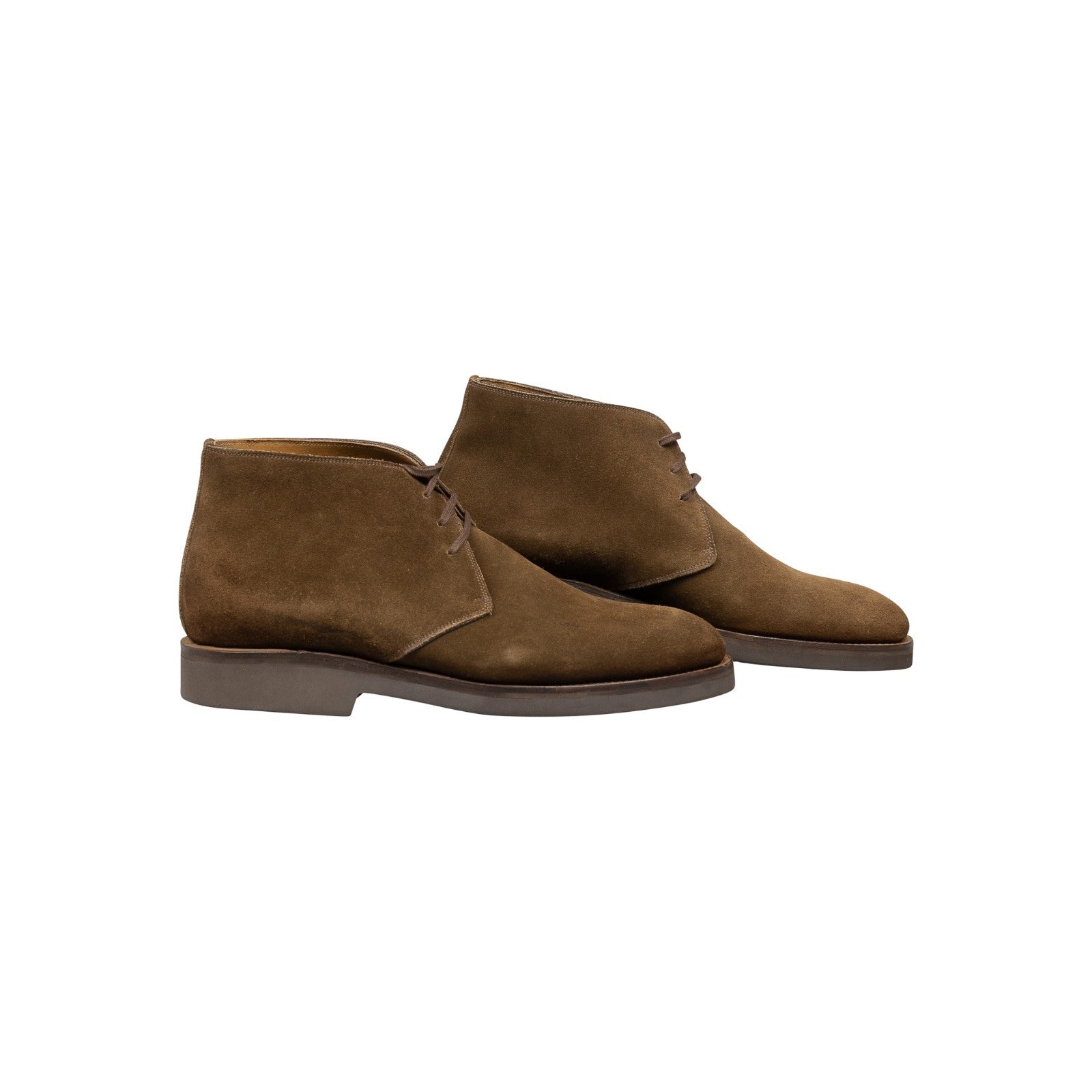 1400$ RUBINACCI Brown Suede Chukka Boots Shoes Goodyear  7.5 UK - 8.5 US
