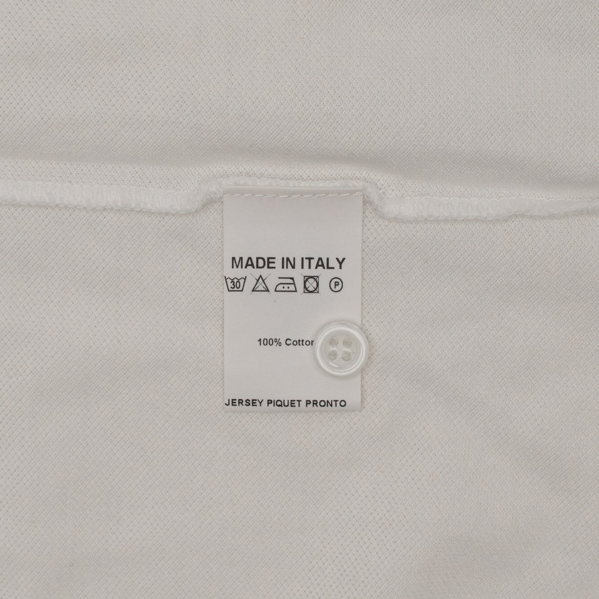 575$ ISAIA NAPOLI White Jersey Cotton Short Sleeve Polo Size M - Made in Italy