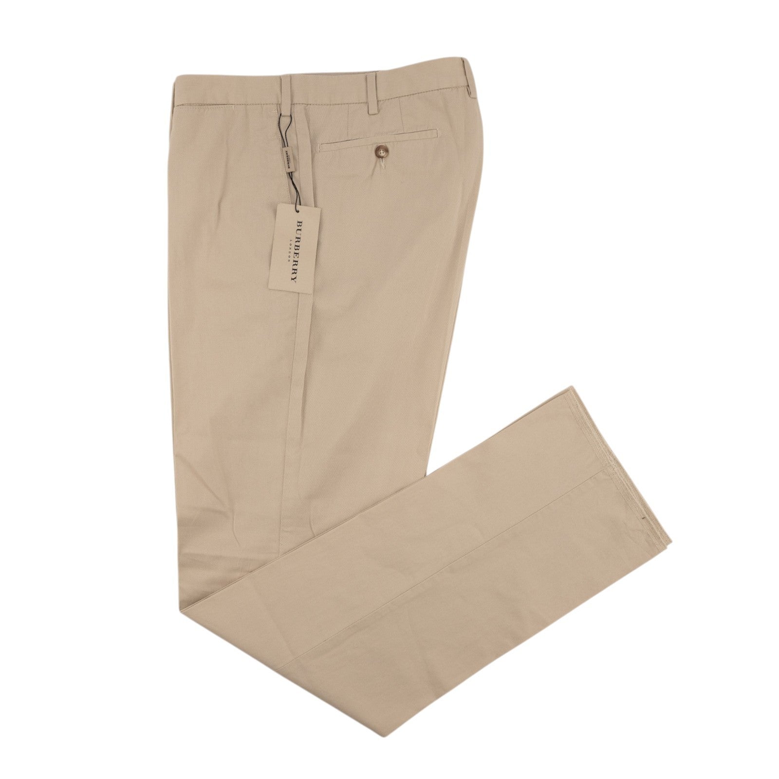 700$ BURBERRY Beige Chino Trouser Pant Cotton Slim Fit 42 US / 58 EU