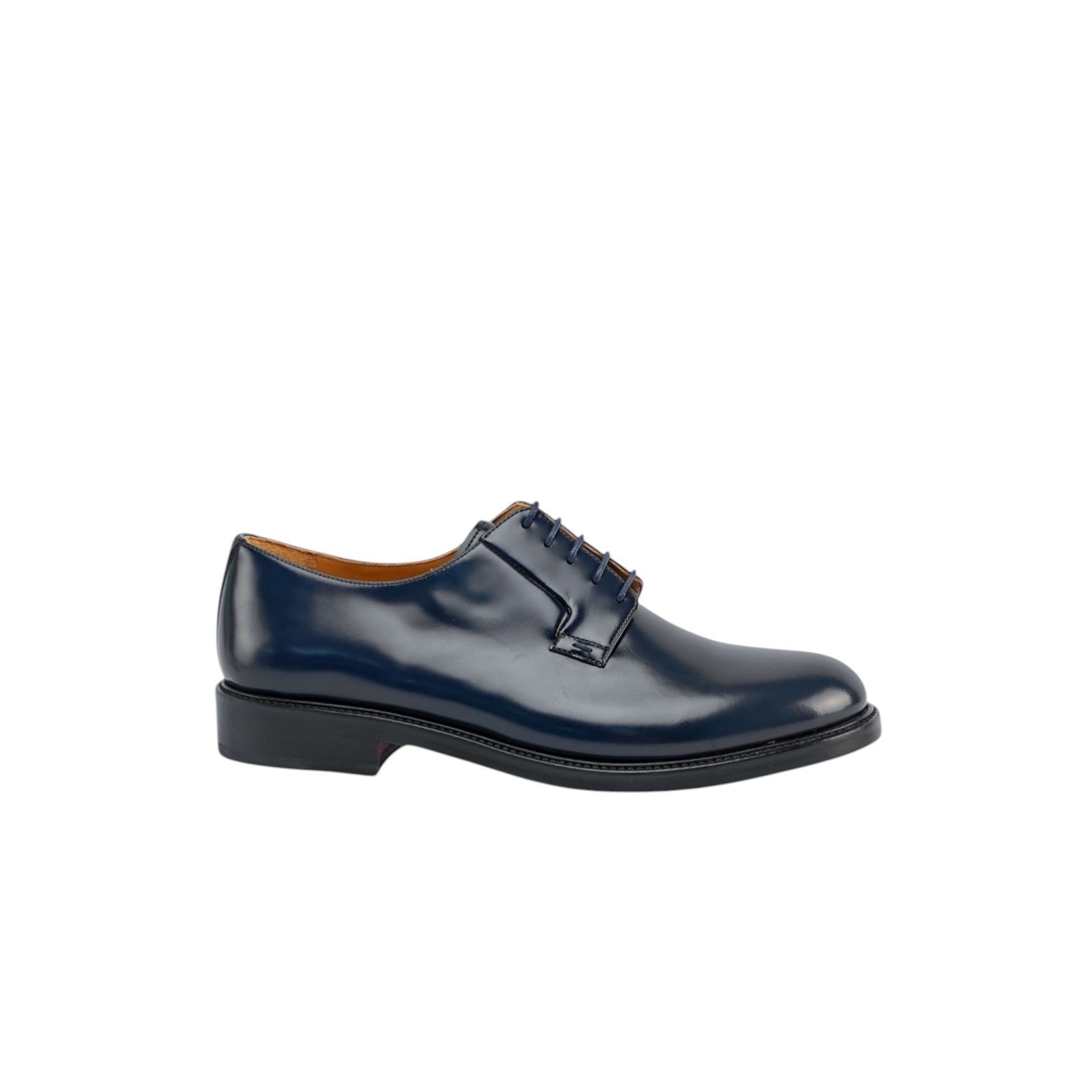 1200$ TESTONI "Vietri" Derby Shoes Brush Off Calf Navy 8 UK / 9 US / 42 IT
