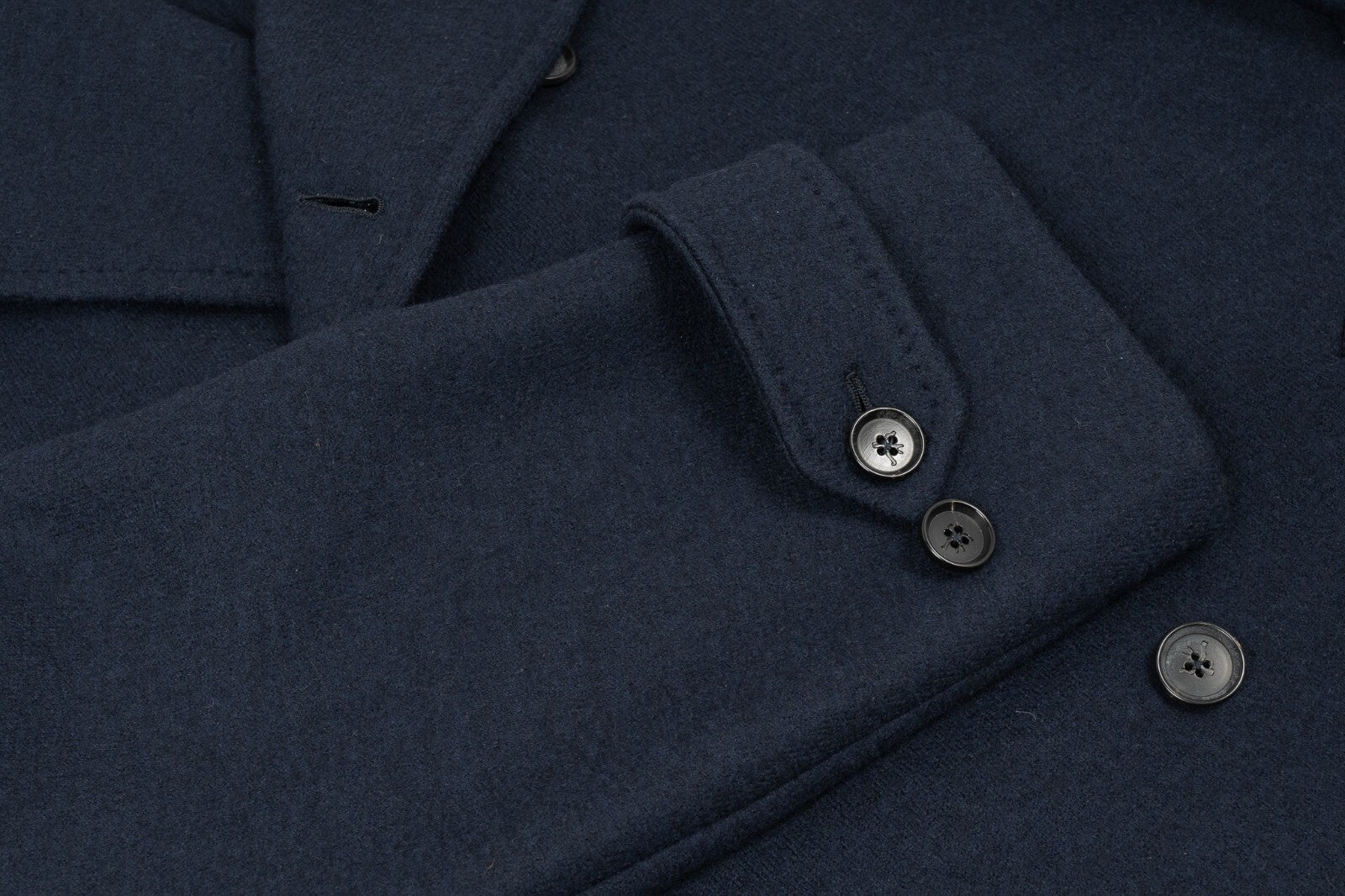 4600$ ISAIA "Made to Measure" Blue Navy Coat Peacoat Wool 50 US / 60 EU
