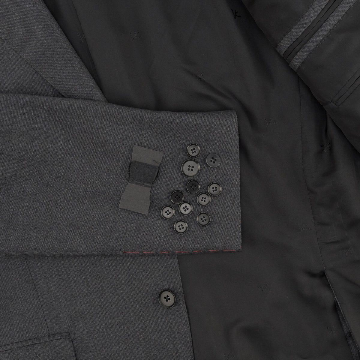 $6500 ISAIA NAPOLI "Marechiaro" Gray Suit Hand-Sewn Solid Fine Wool 8R