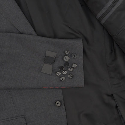 $6500 ISAIA NAPOLI "Marechiaro" Gray Suit Hand-Sewn Solid Fine Wool 8R
